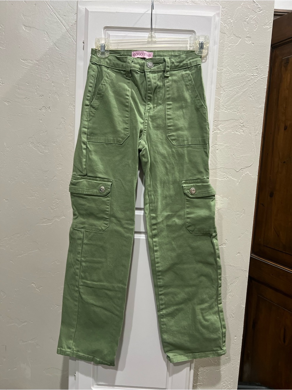 Kids Cargo Pants in Olive Green